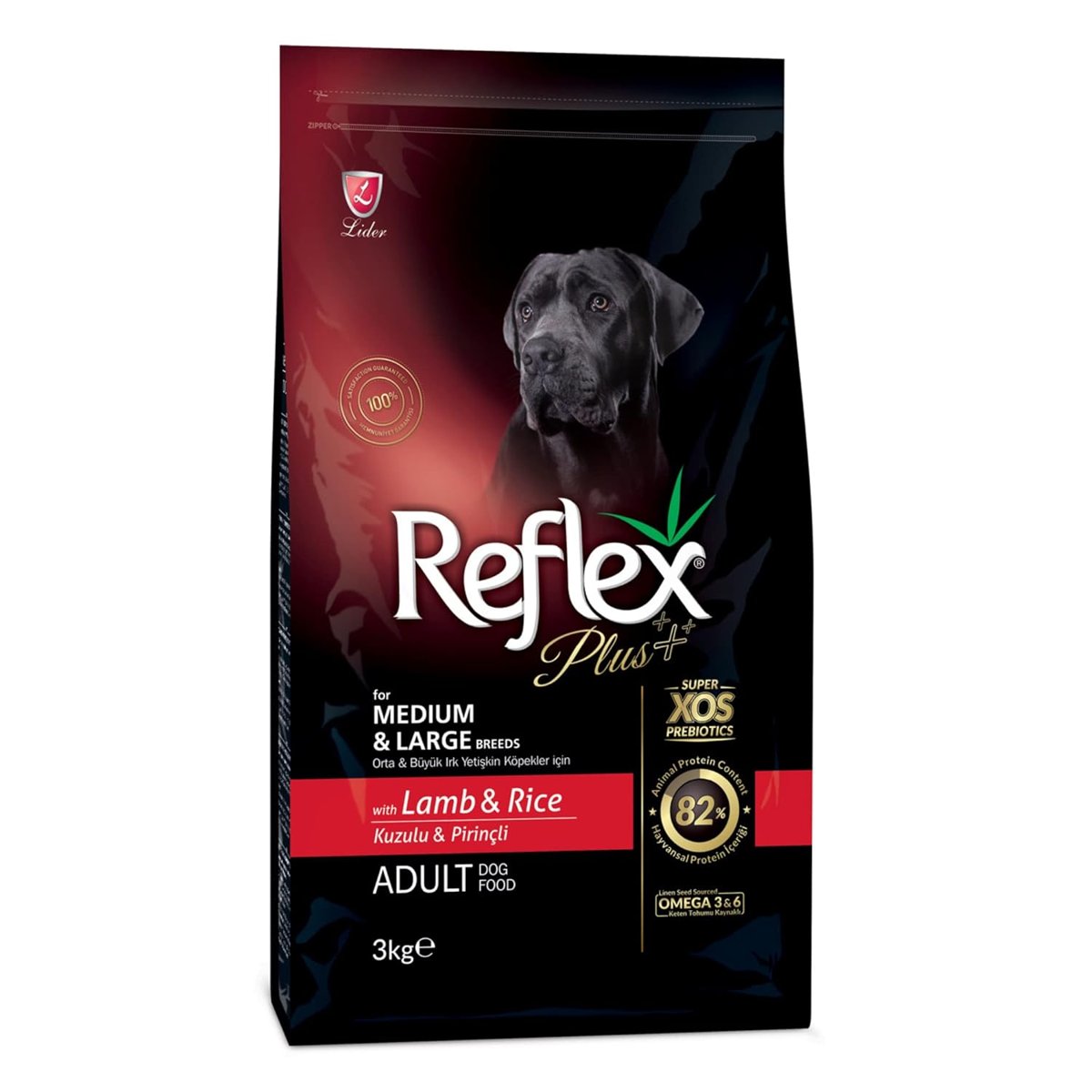 Reflex Plus Orta Büyük Irk Kuzu Yetişkin Köpek Maması 3 kg