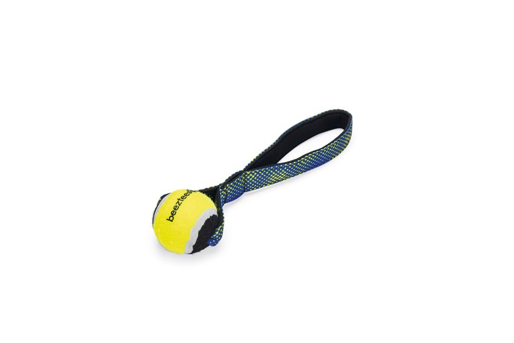 Beeztees Köpek Oyuncağı, Yüzen, Tutamaçlı Tenis Topu, Mavi/Sarı, 25,5x6,3x6,3cm