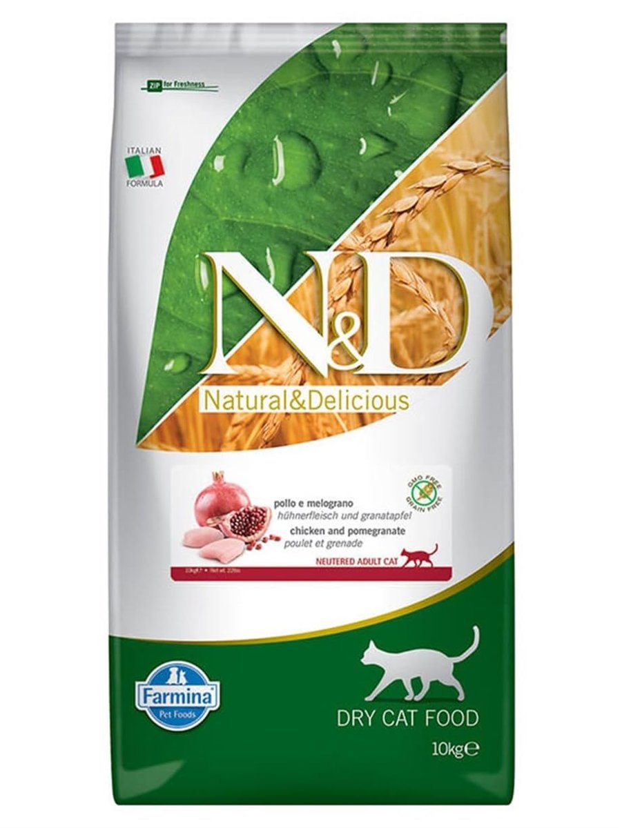 ND Prime Tavuk  Nar Neutered Kedi Maması, 10 Kg