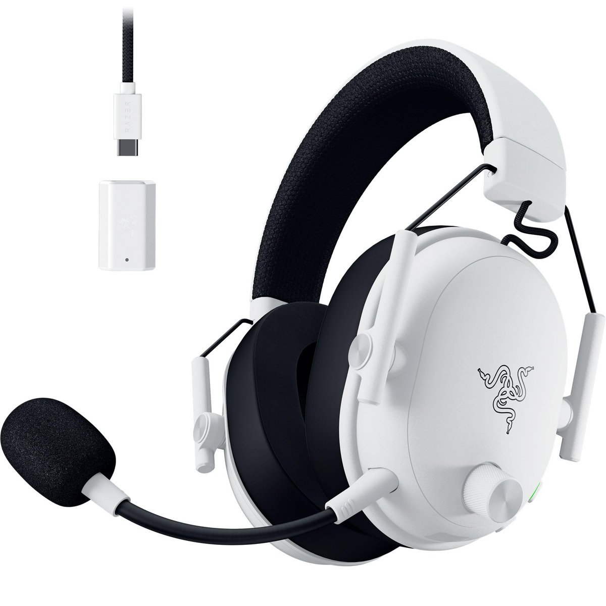 Razer BlackShark V3 - Kablosuz E-Spor Kulaklık - TriForce 50mm Sürücü - Çıkarılabilir Geniş Bant Mikrofon - THX Spatial Audio - Kablosuz 2,4 GHz & Bluetooth - FPS Profilleri - PC/Mac | Beyaz