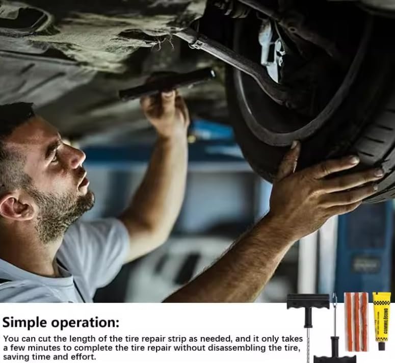 AEE® 6 Parça Lastik Tamir Seti Fitil Yama Araba Motorsiklet Traktör Acil Durum Kiti