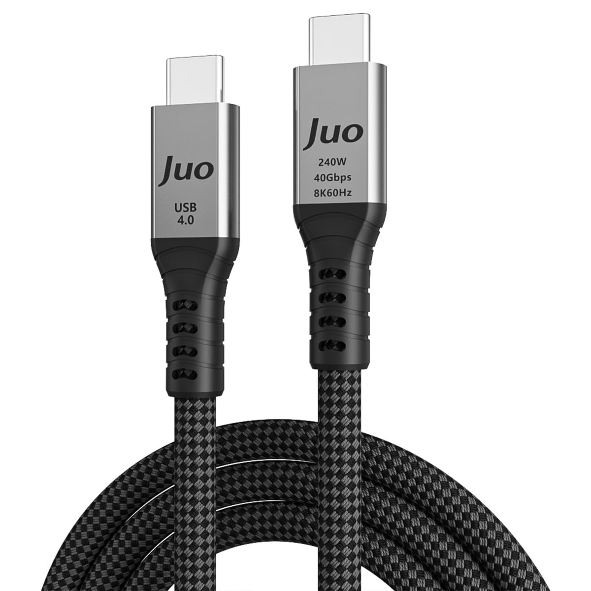 Juo USB 4.0 240W 40Gbps Thunderbolt 4 8K 60Hz USB-C Görüntü Aktarım ve Type-C Hızlı Şarj ve Data Kab