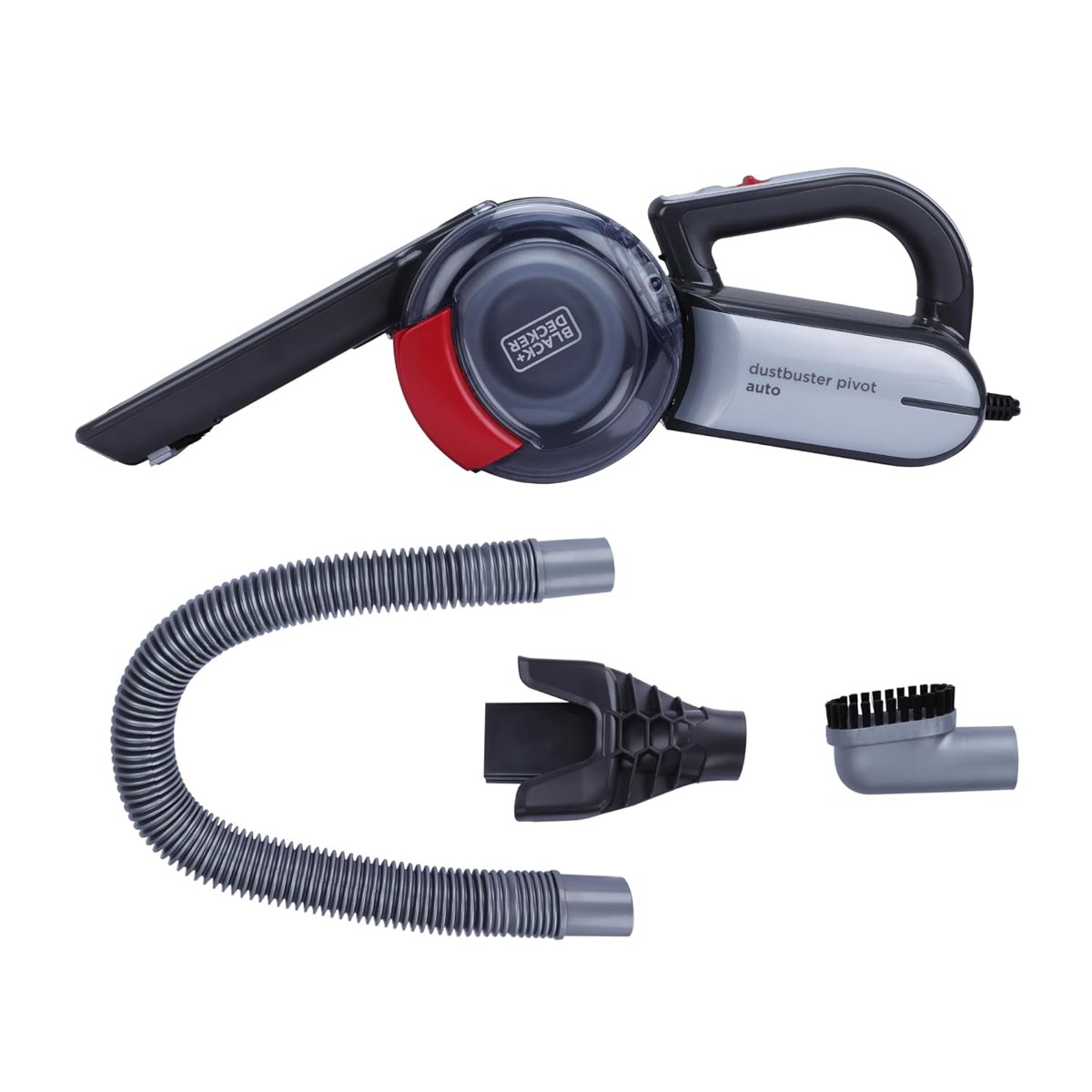 Black + Decker PV1200AV 12V/12.5 Watt Araç Süpürgesi, 440 ml Toz Haznesi, 360 mm Emiş Gücü