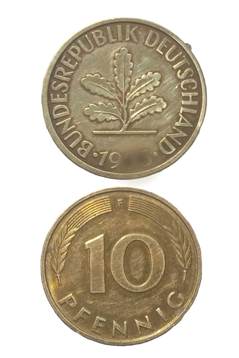 Almanya 10 Pfennig 1950 Eski Koleksiyon Yabancı Kağıt Para.