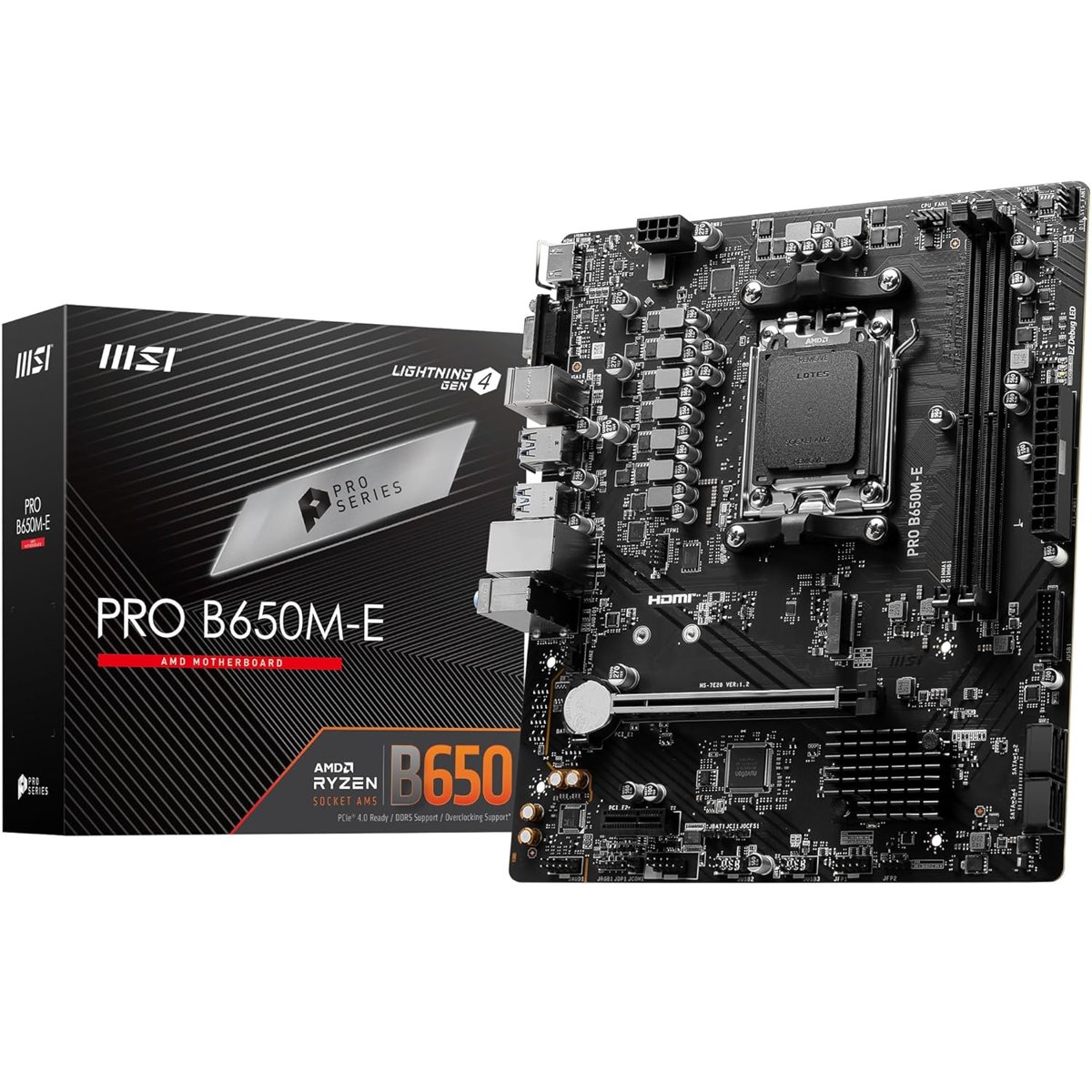 MSI MB PRO B650M-E AM5 DDR5 6800MHZ(OC) HDMI VGA M.2 USB3.2 2.5G LAN mATX