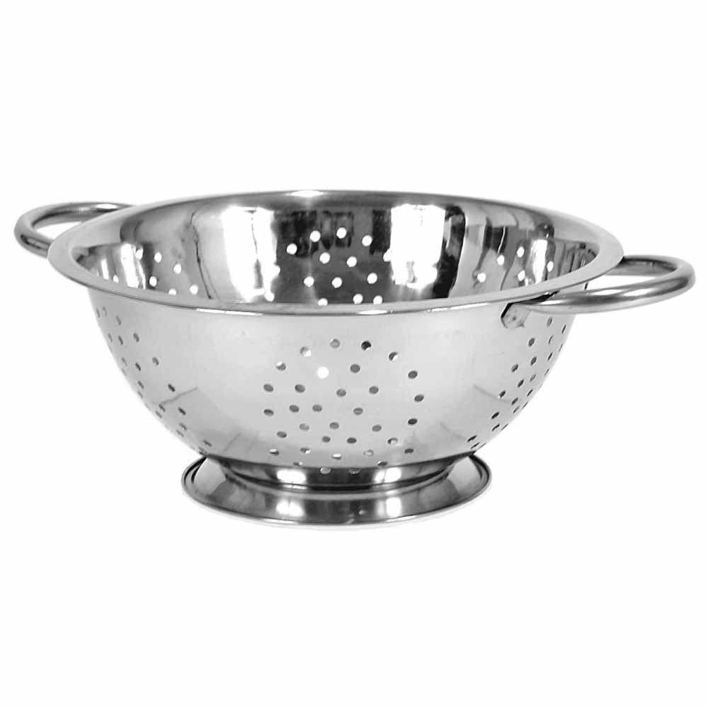 EPINOX Paslanmaz Çelik Makarna Süzgeci, Salata Süzgeci - 30 cm çap, Çok Renkli