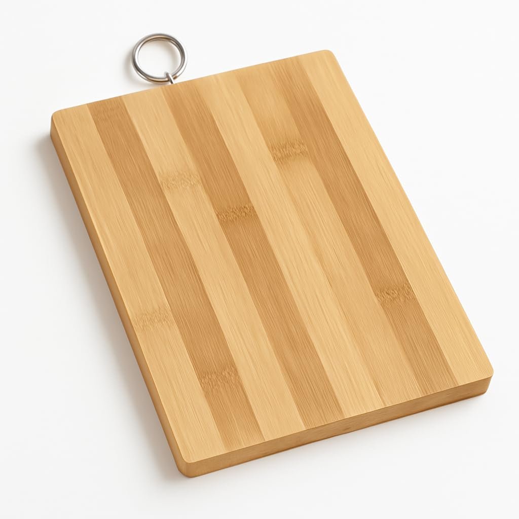 Vios Store Doğal Bambu Kesme Tahtası | 20x30 cm | Antibakteriyel, Dayanıklı, Çizilmez | Mutfak için
