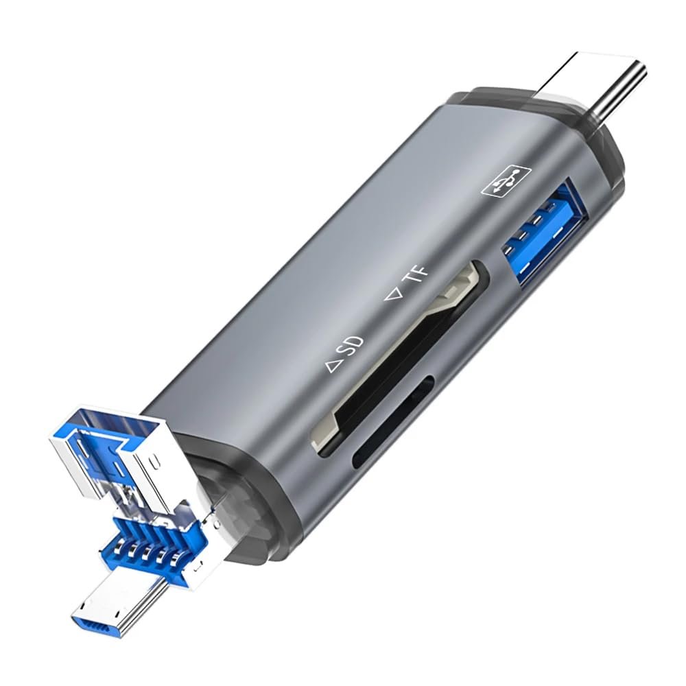 Coverzone Usb Otg Kart Okuyucu Type-C to USB Uçlu PC Bilgisayar ve Notebook Uyumlu Mikro SD Kart Okuyucu USB A to USB CADS-307 (3in1)