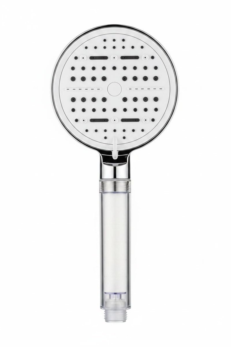 Busstier Krom Filtreli Duş Başlığı 6 Modlu Yüksek Basınçlı Tasarruflu El Duşu Kireç Önleyici Mineral Filtreli Banyo Duş Başlığı 12,5 cm Geniş Başlıklı Evrensel Uyumlu