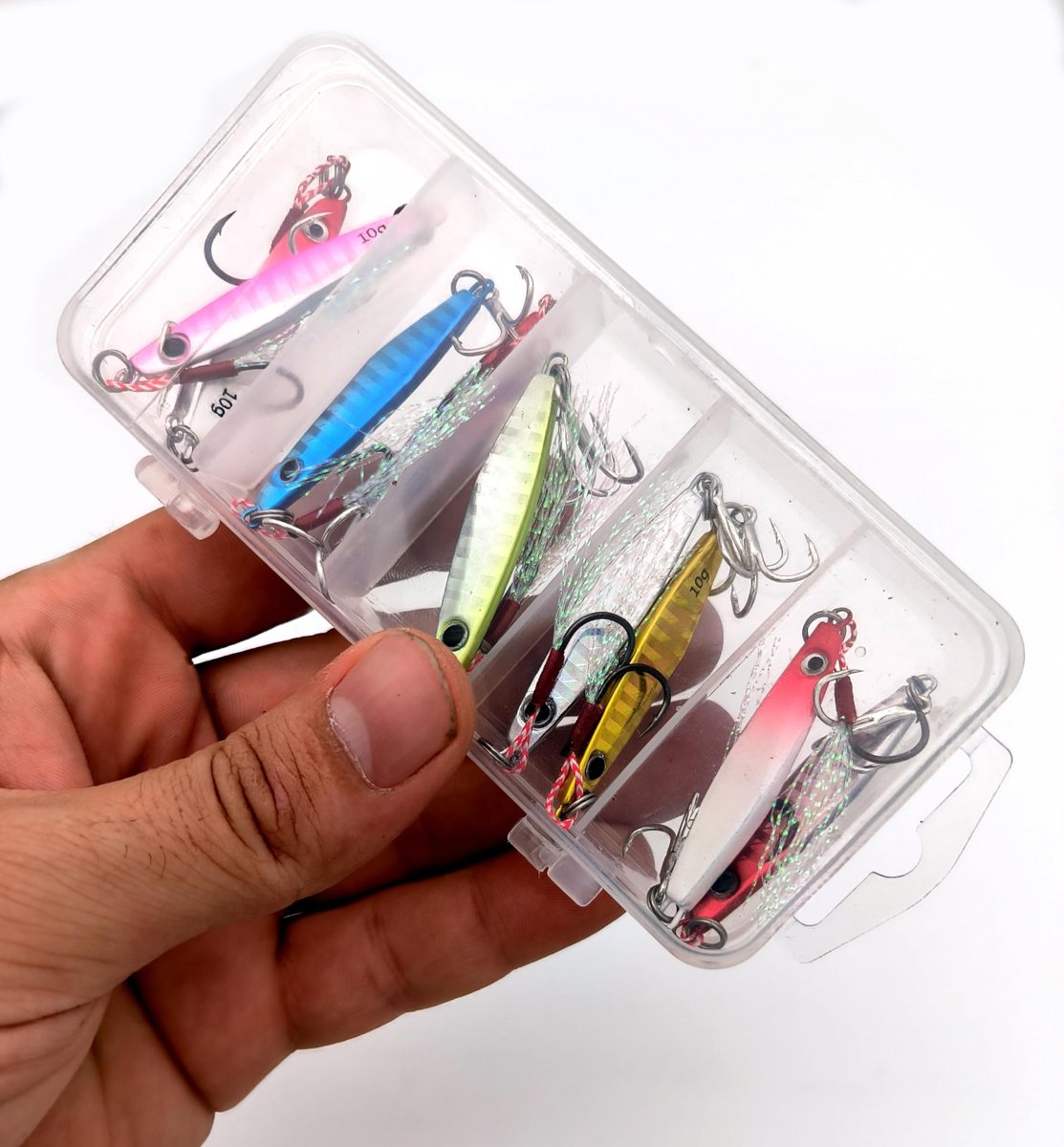 Valkyrie 10 Adet 10gr 4.8cm Kutulu Metal Rapala Jig Seti Balık Olta Yemi İspanyol Oltası