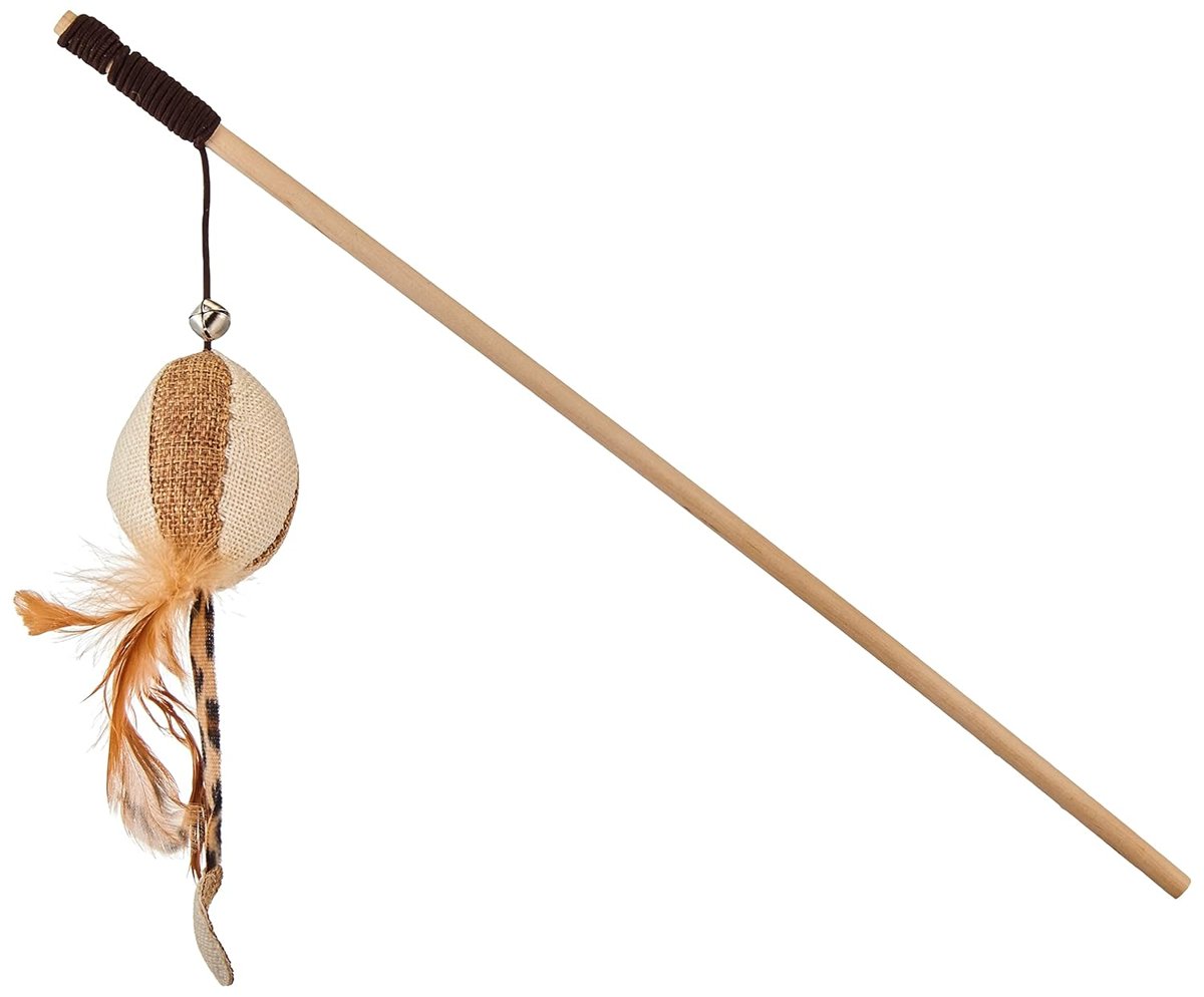 Beeztees Eastland 550070 Tüylü Ve Peluşlu Kedi Oltası Oyuncak, 46 Cm