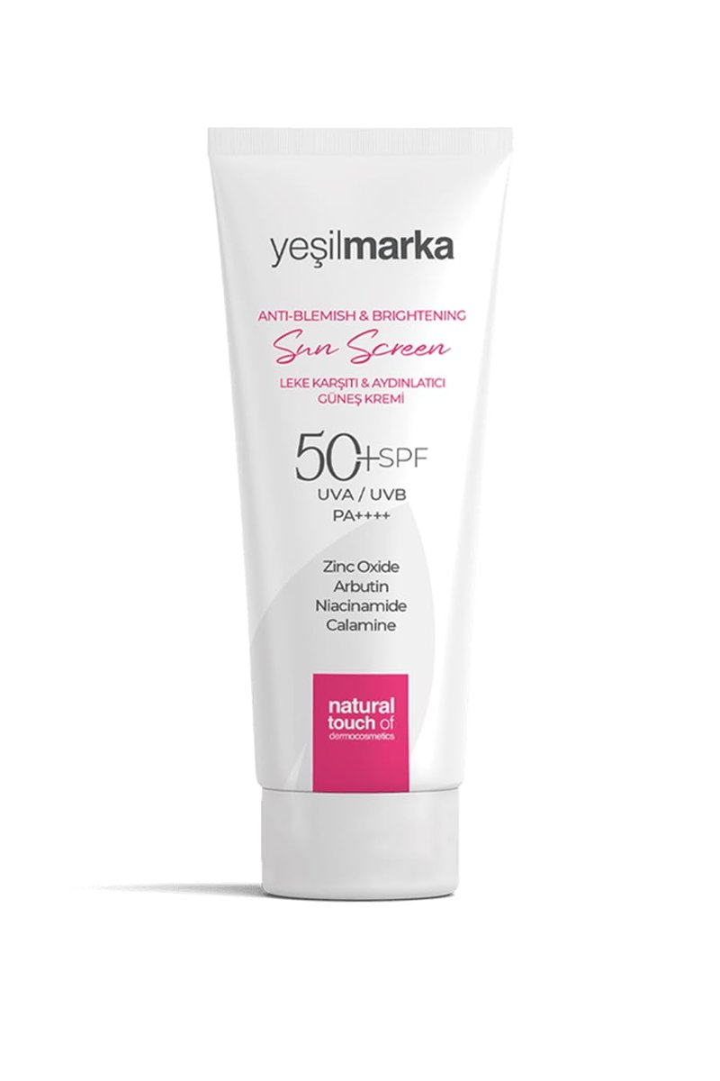 Yeşilmarka Anti Blemish  Brightening Sun Screen 50 SPF Güneş Koruyucu Krem