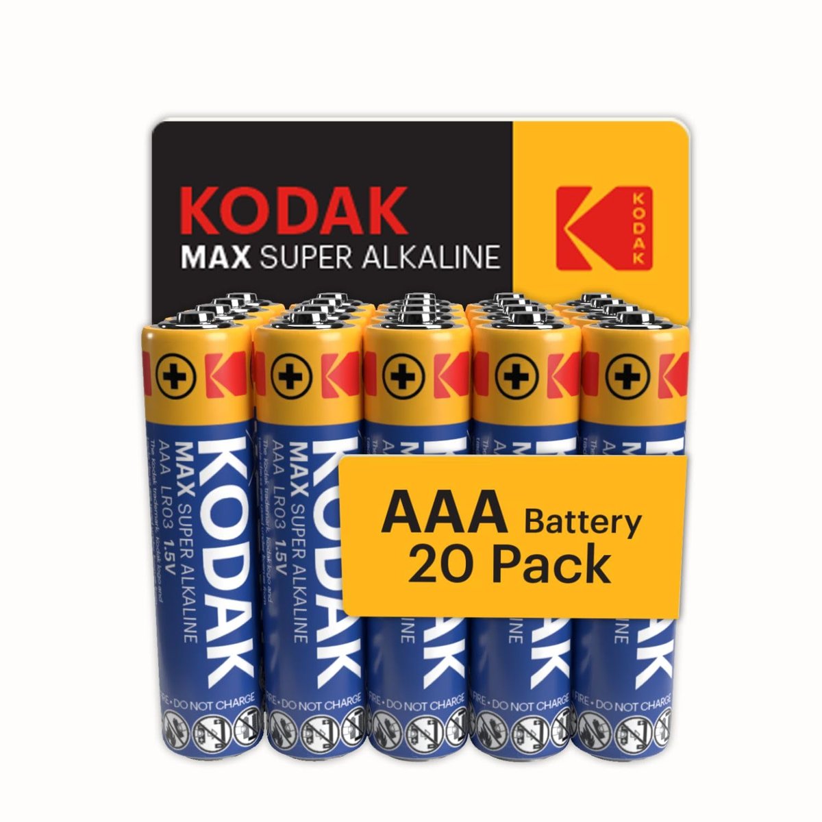 Kodak Max 20 Adet Alkalin İnce Pil-AAA-Shrink