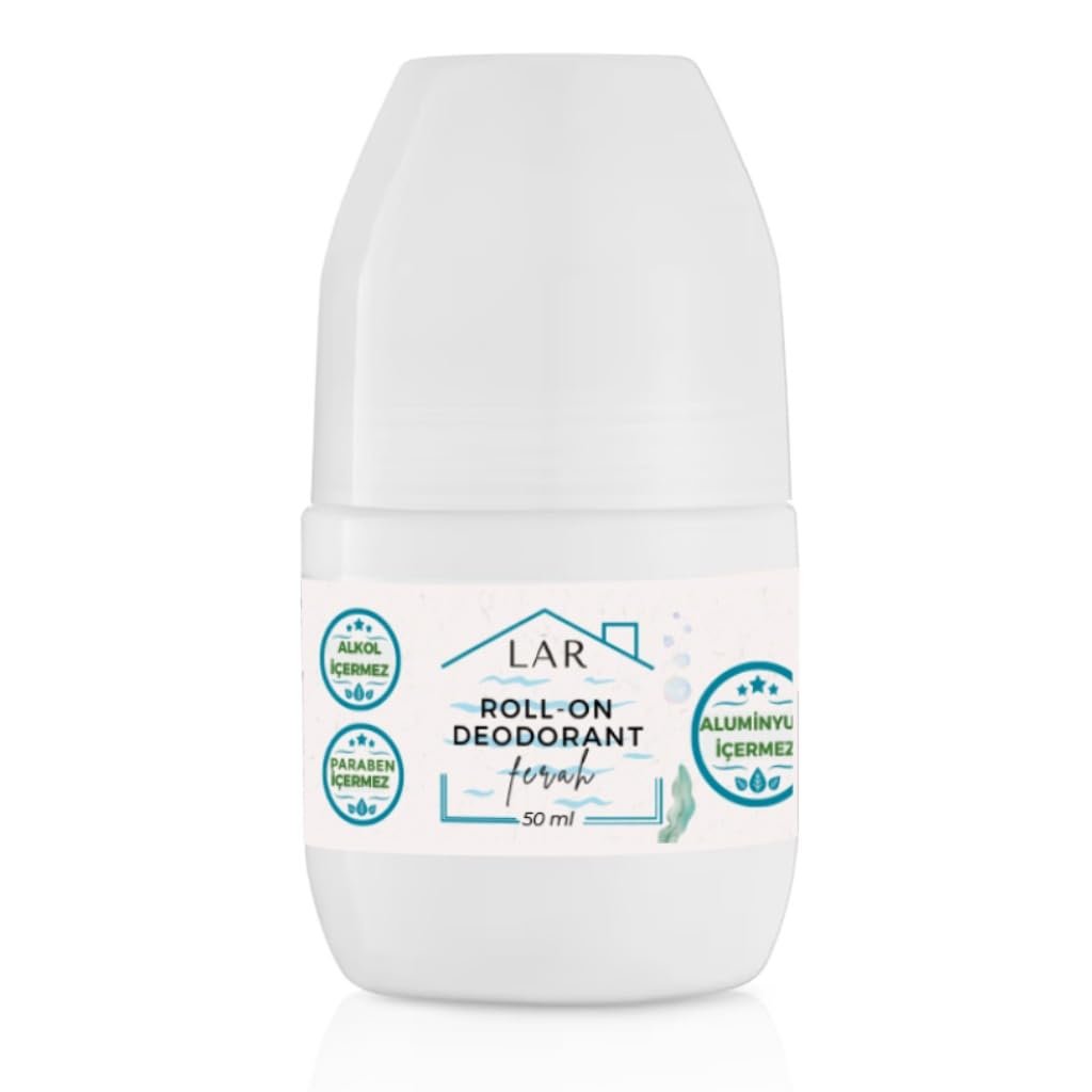 LAR Doğal Alüminyumsuz Parabensiz Alkolsüz Vegan Unisex Ferah Kokulu Roll-on Deodorant 1 Adet 50ml