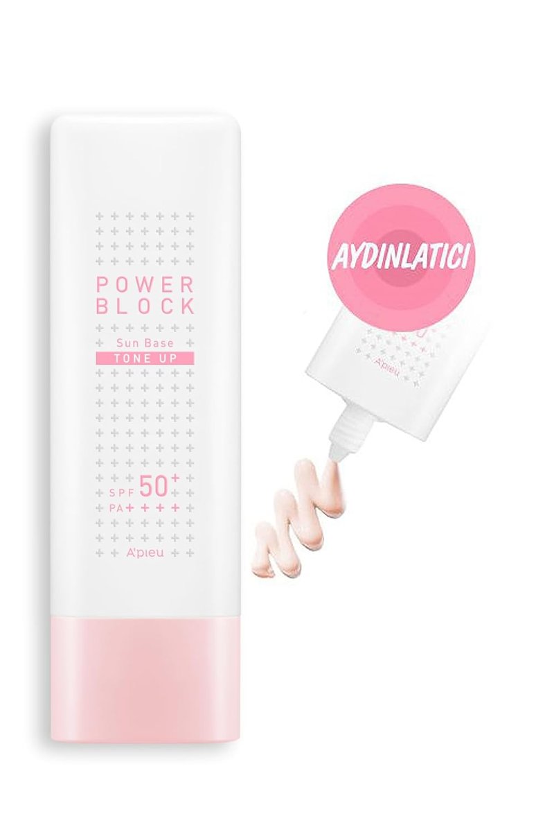 A'PIEU Power Block Pembe Ton Dengeleyici Güneş Kremi SPF50+ PA++++ 50ml