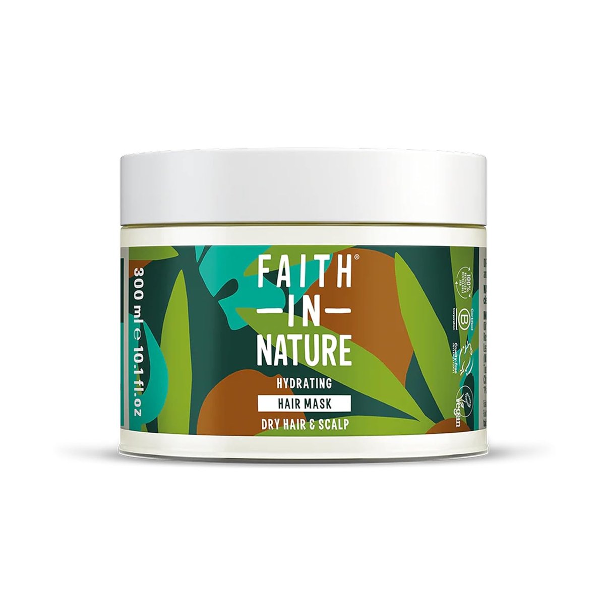 FAITH IN NATURE %99 Doğal Nemlendirici & Besleyici Saç Bakım Maskesi Kuru Saç Tipleri İçin (Hindistan Cevizi & Shea Yağı, 300 ml)