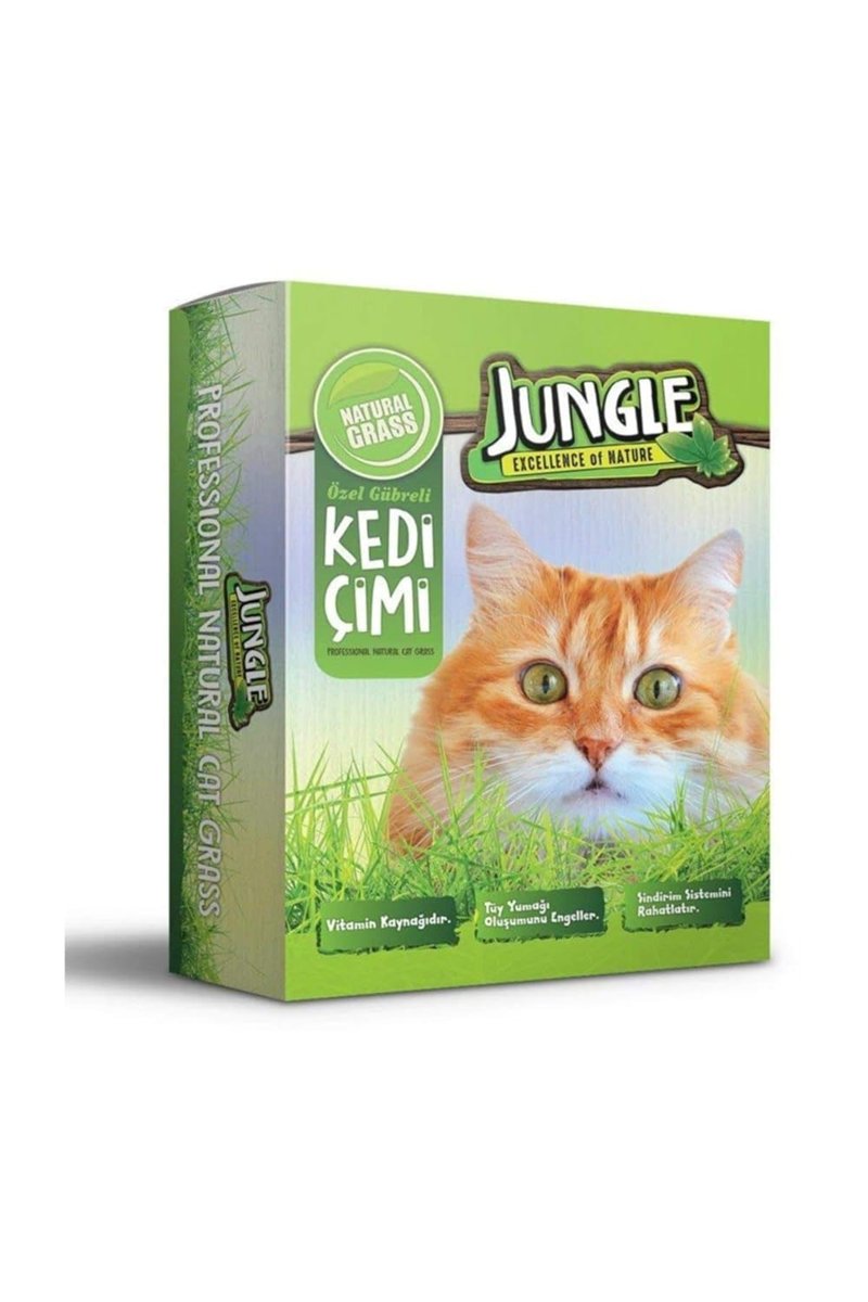 Jungle Özel Gübreli Kedi Çimi Fileli, 14x14 cm