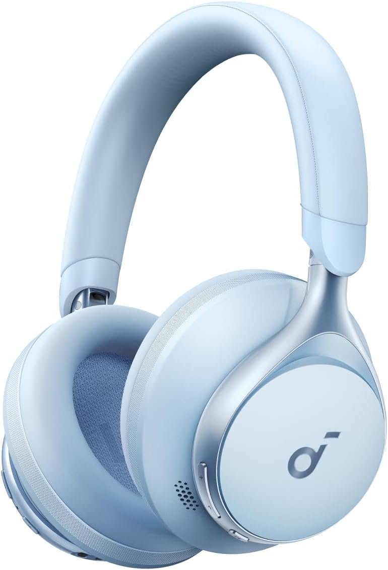 Soundcore by Anker Space One, Aktif Gürültü Önleyici Kulaklık, 2 Kat Daha Güçlü İnsan Sesi Azaltma,