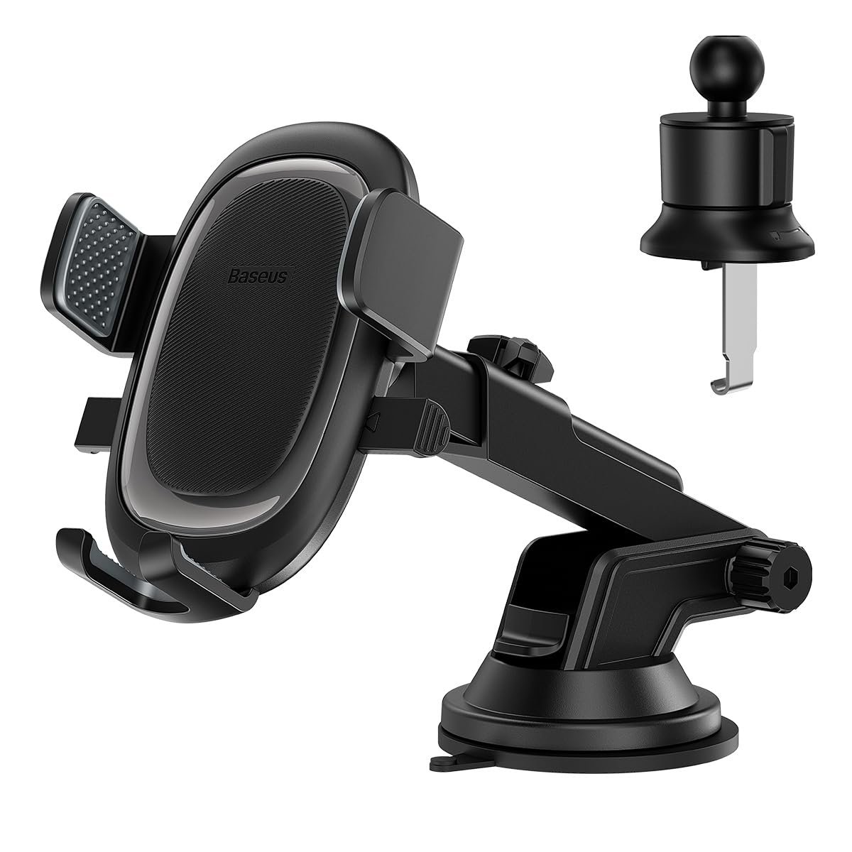 Baseus UltraControl Pro Serisi Clamp-Type Araç içi Telefon Tutucu Set Cluster, Siyah