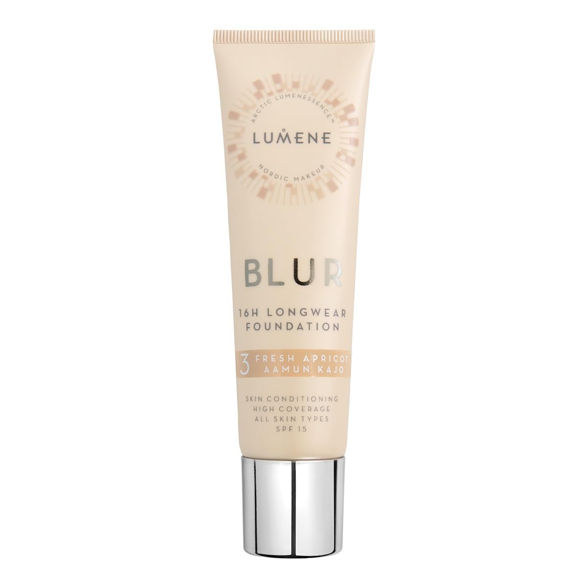 LUMENE Blur 16H Longwear Foundation Spf15 16 Saat Kalıcı Fondöten Spf15 Fresh Apricot