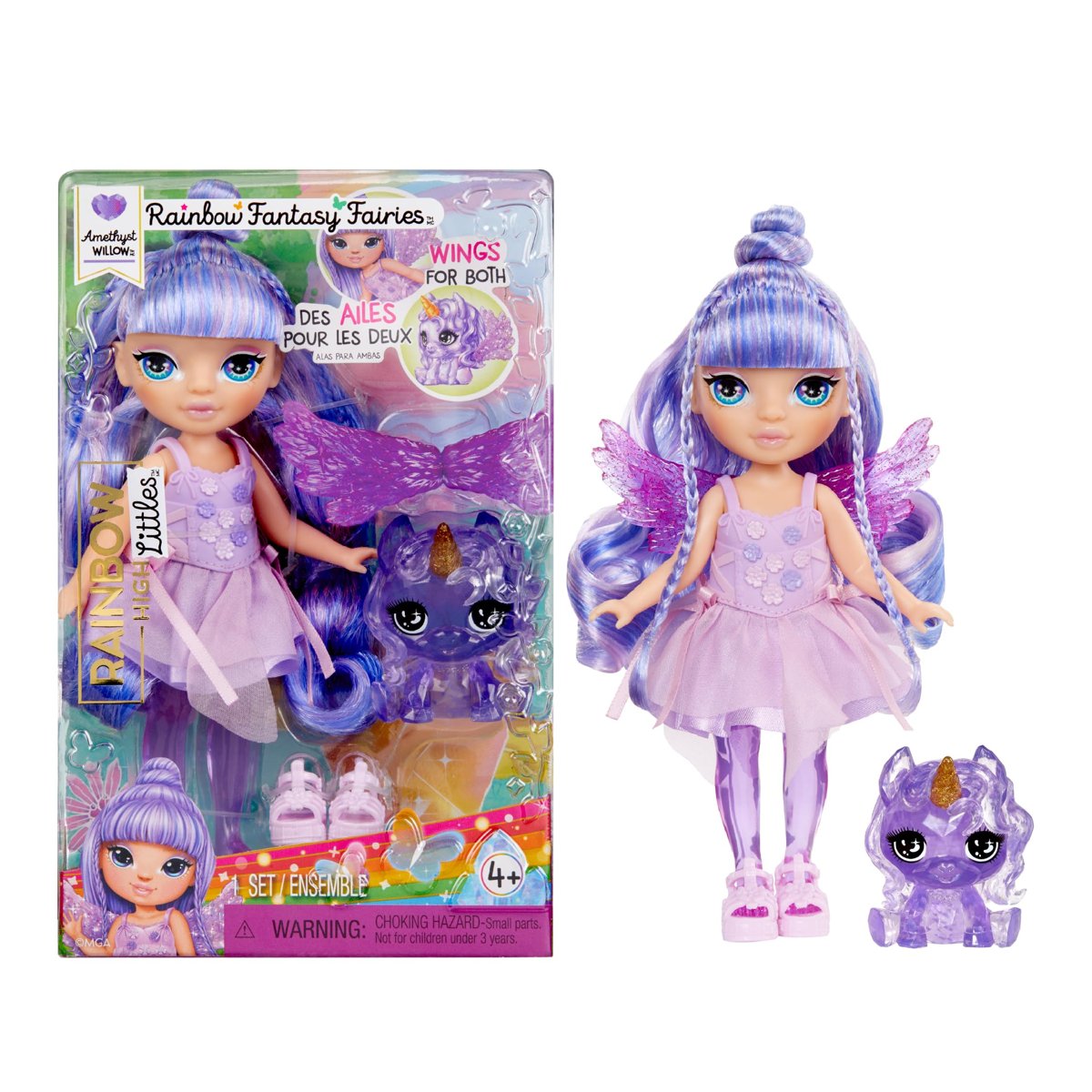 MGAE Entertainment RH Littles Gökkuşağı Perisi Bebekleri Amethyst Willow Oyuncak