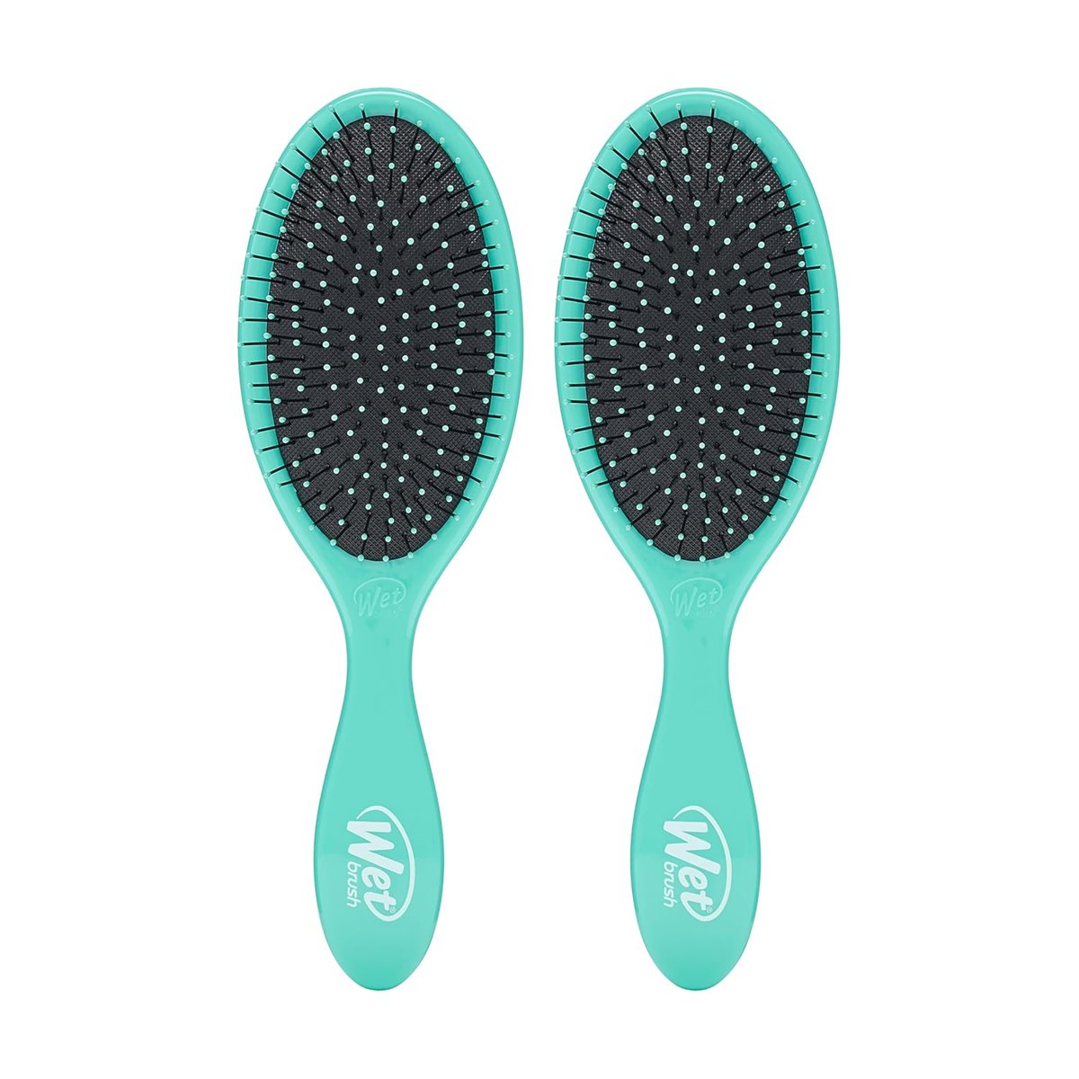 Wet Brush Orijinal Detangler Saç Fırçası, Aqua- Ultra Yumuşak IntelliFlex Kıllar - Dolaşık Açıcı Saç Fırçası Dolaşıklıklar - Tüm Saç Tipleri (Islak ve Kuru Saç) - Kadın ve Erkek (2'li