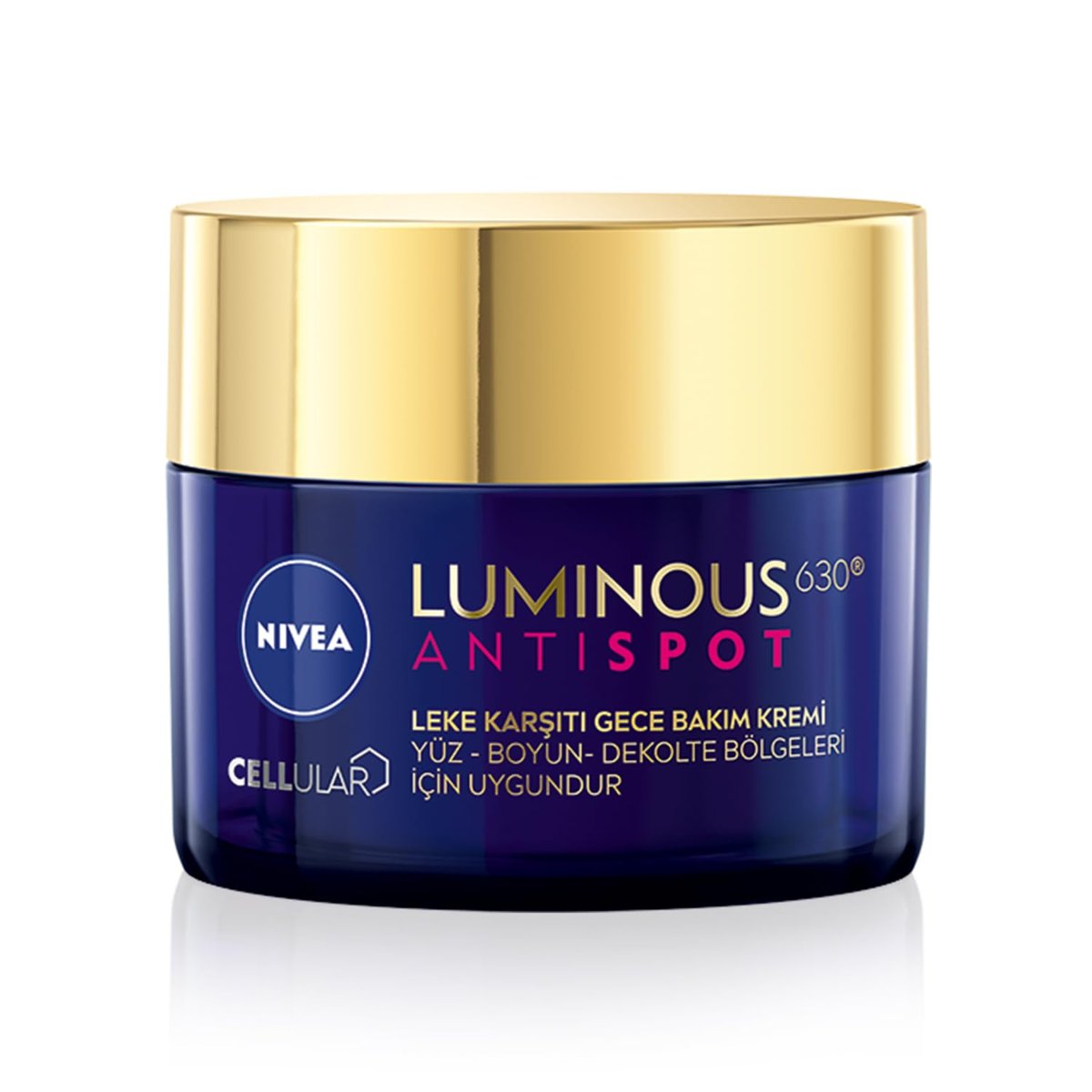 NIVEA Luminous630 Leke Karşıtı Gece Yüz Bakım Kremi 50ml,Nemlendirici,Hyaluronik Asit,Thiamidol,Tüm Cilt ve Leke Tipleri