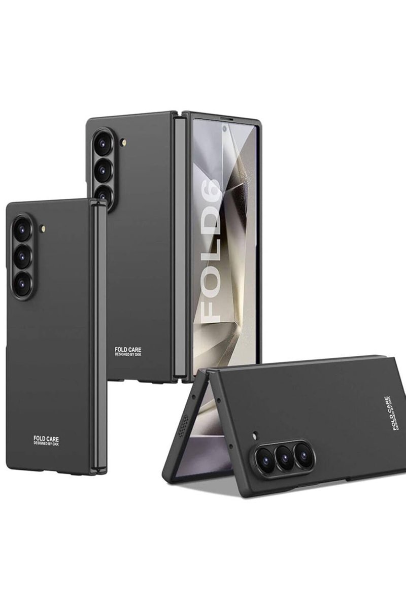 CONSTRAIN Galaxy Z Fold 6 Uyumlu Zore Sert Kıpta Koruma Kılıfı – Siyah | Dayanıklı Kapak Tasarımı - Siyah