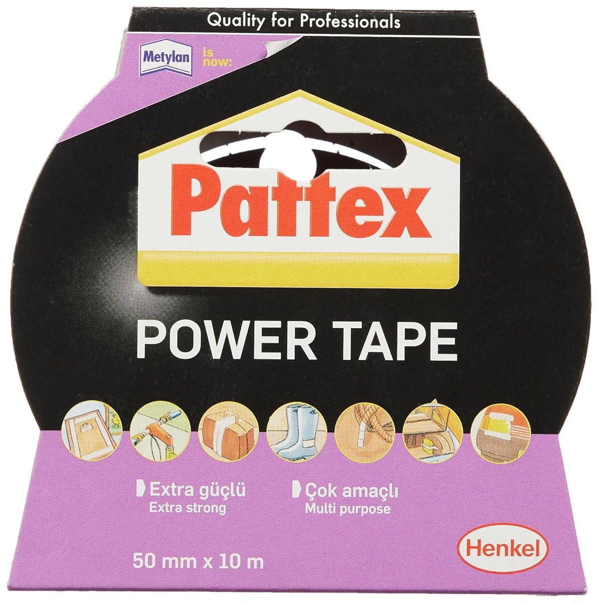Pattex Power Tape Gri Renkli 50mm x 10m