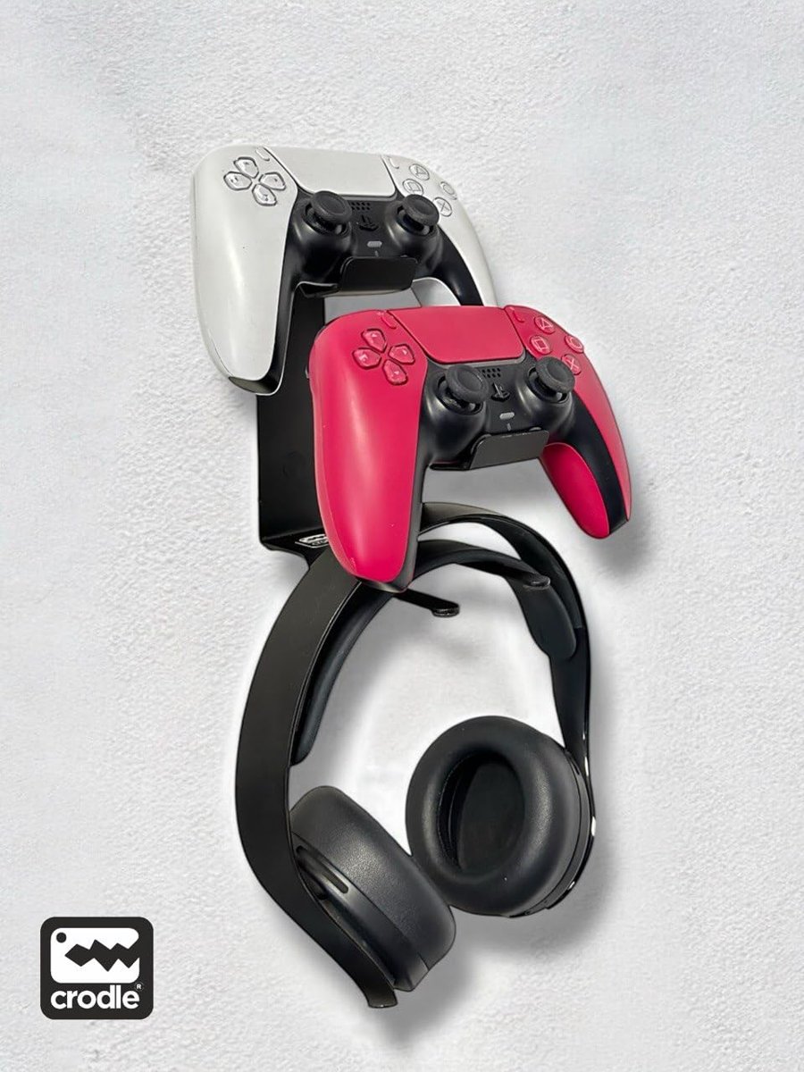 Duvara Monte Edilebilen Masaüstü Metal Siyah Gaming Ps4 Ps5 Xbox Joystick Controller Tutucu Ve Kulak