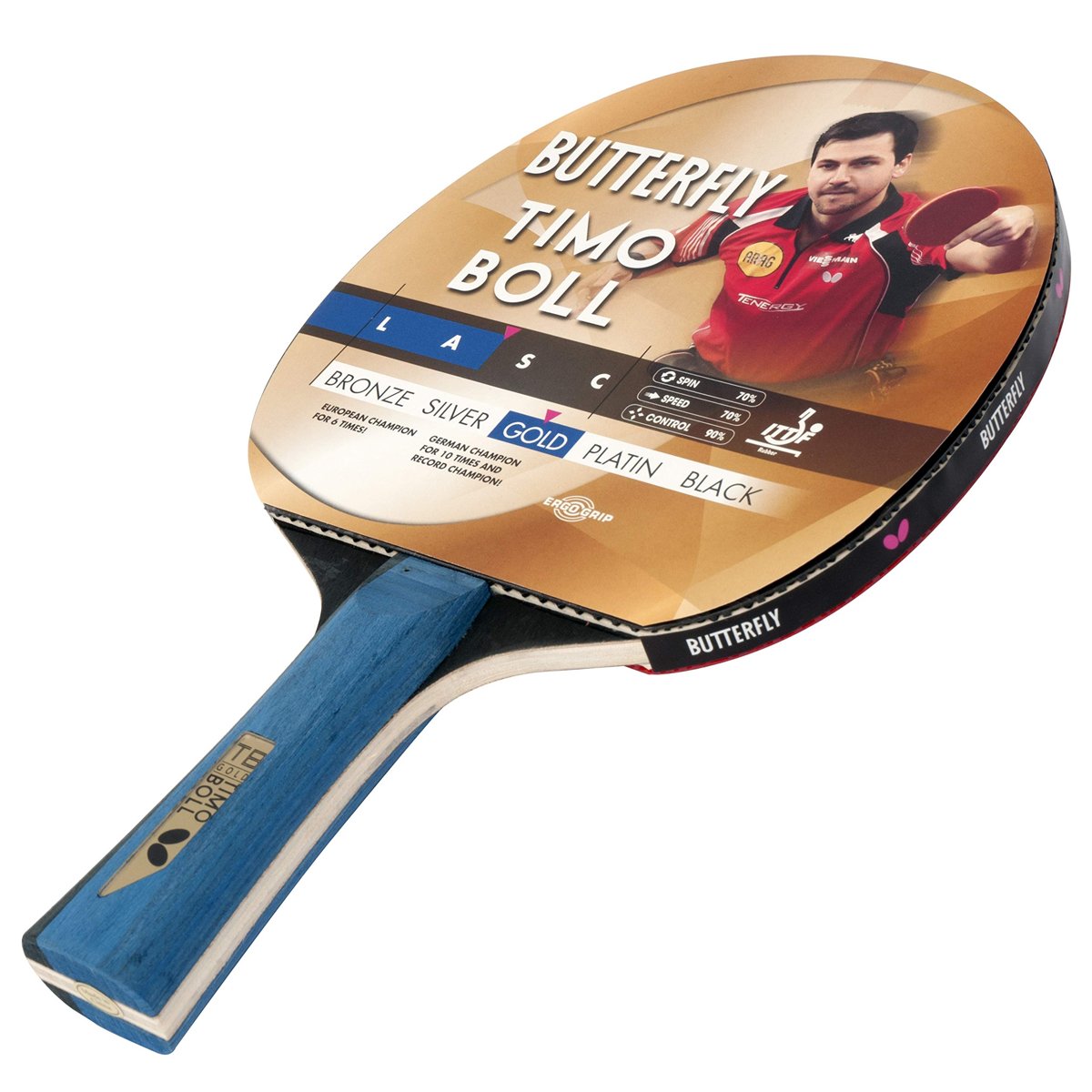 Butterfly Yetişkin Hazır Raket Timo Boll Gold