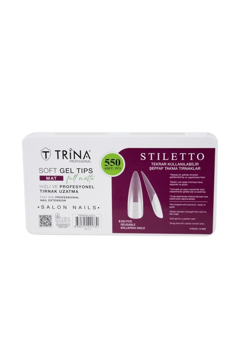Trina Soft Jel Takma Tırnak - Stilletto (FULL MAT) 550' Li - 23