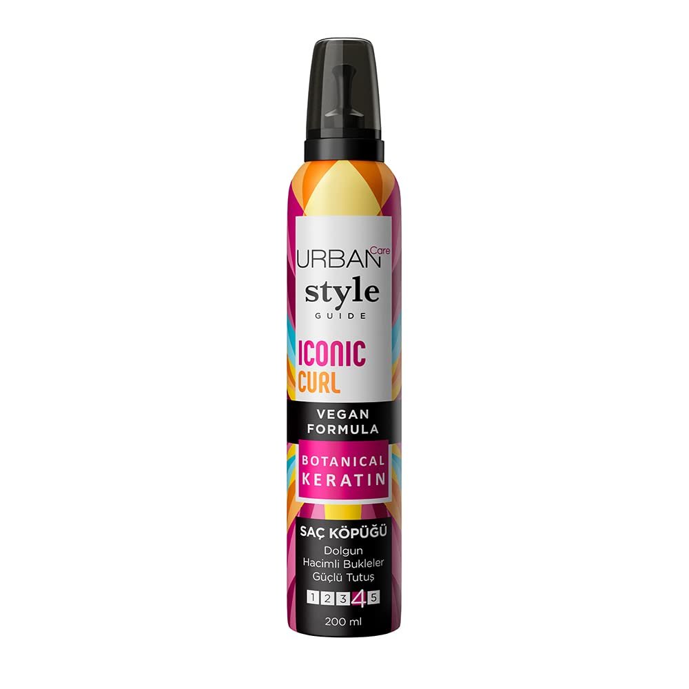 URBAN Care Style Guide Iconic Curl Hacimli Bukleler Sağlayan Saç Köpüğü- Güçlü Tutuş 200 ml- Vegan