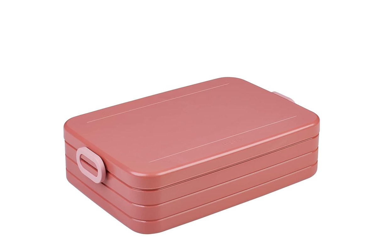 Mepal - Yemek kutusu Take A break large – Bölmeli beslenme kutusu – 8 adede kadar tereyağı ekmeği için uygundur – 1500 ml – Canlı mauve