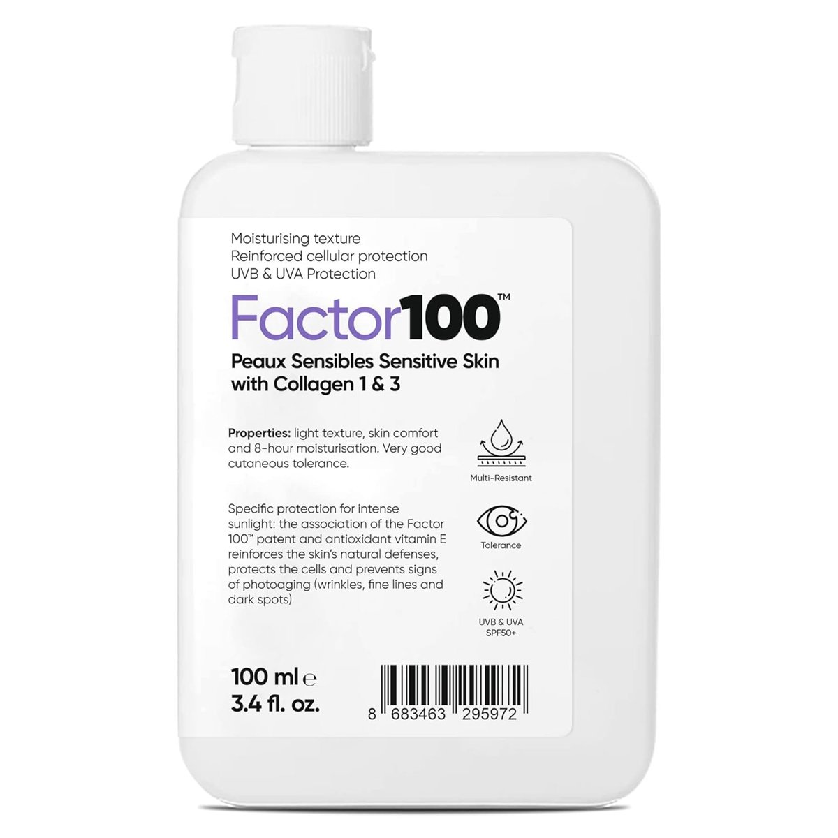 Factor100 100 ml 50 Faktör Güneş Kremi