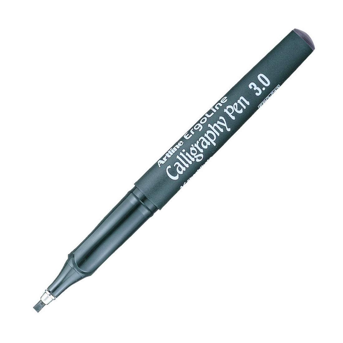 Artline Ergoline Calligraphy Pen 3.0 Kaligrafi Kalemi, 3.0 mm, Siyah
