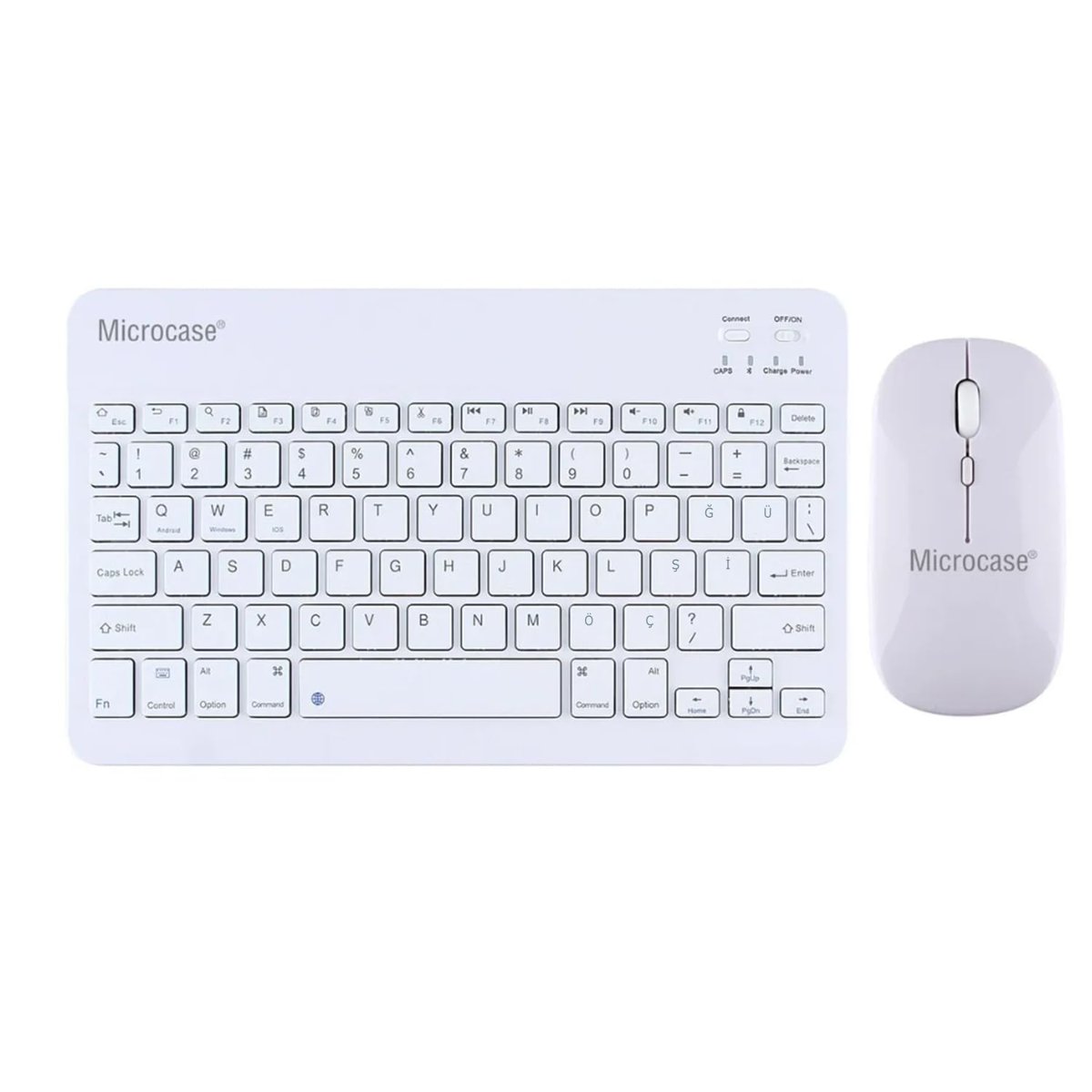 Microcase Tablet ve Telefonlar için Türkçe Q Bluetooth Klavye ve Mouse Set - AL3476 (Siyah)