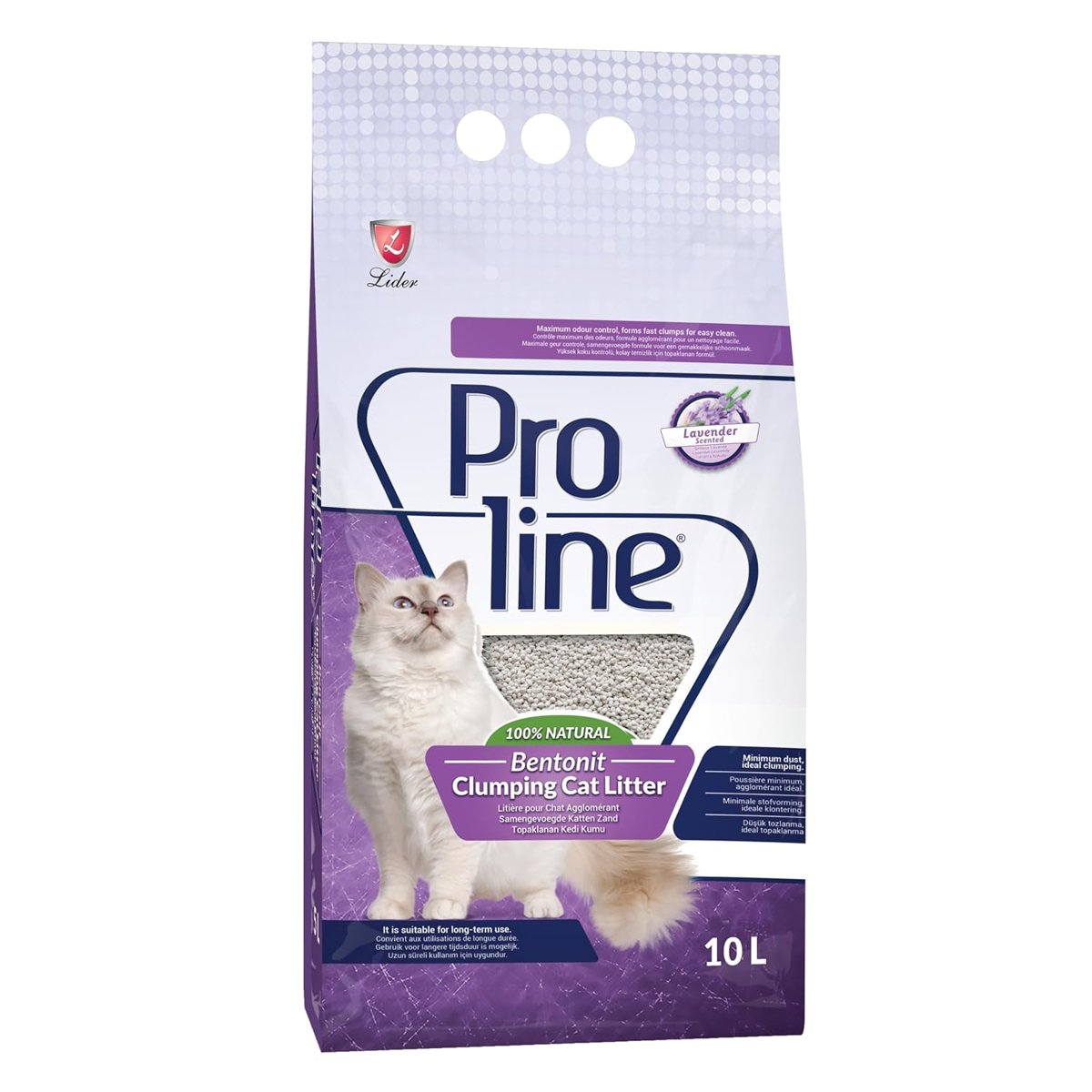 Proline Doğal Topaklanan İnce Taneli Lavanta Kokulu Kedi Kumu 10 Lt