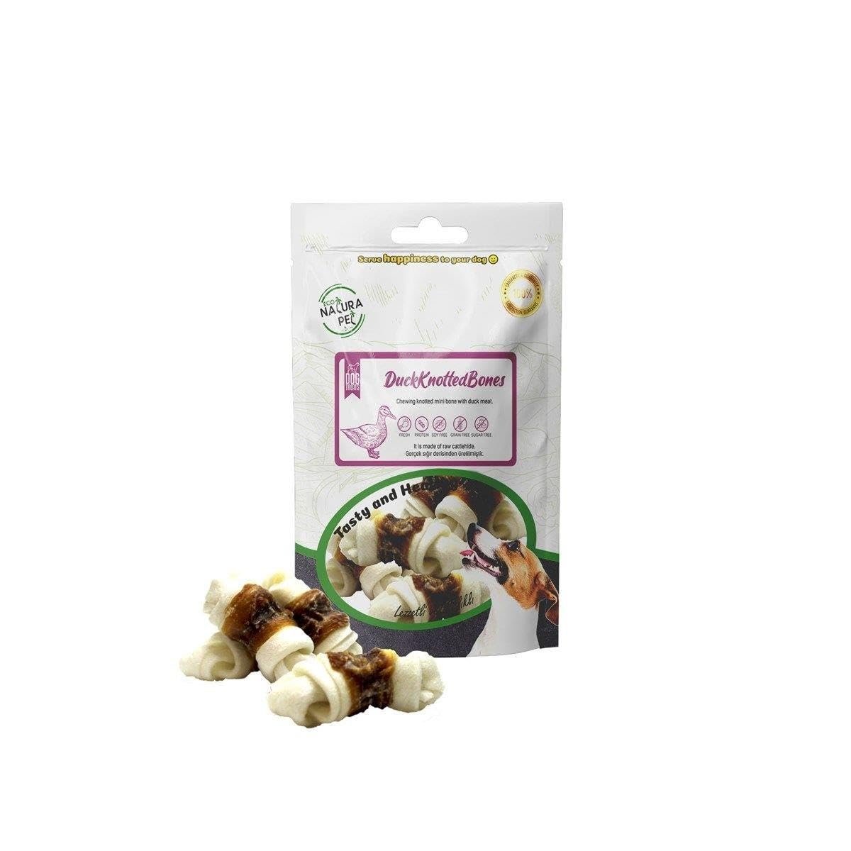ECO NATURA PET Ördek Eti Sargılı Düğüm Kemik Köpek Ödülü 100 Gr