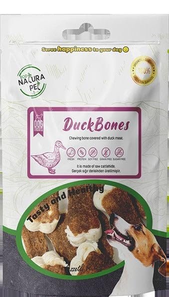 Eco Natura Pet Duck Bones Ördek Eti Kaplı Pres Kemik Köpek Ödülü 105Gr