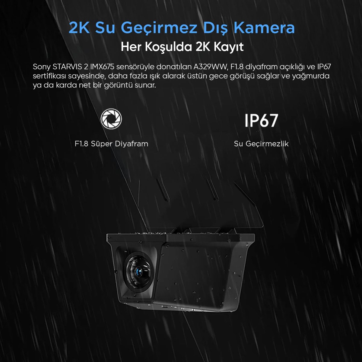 Viofo A329WW 3 Kanal 4K Tır ve Kamyon Araç Kamerası – Ön 4K + Çift 2K HDR Su Geçirmez Arka Kamera, S