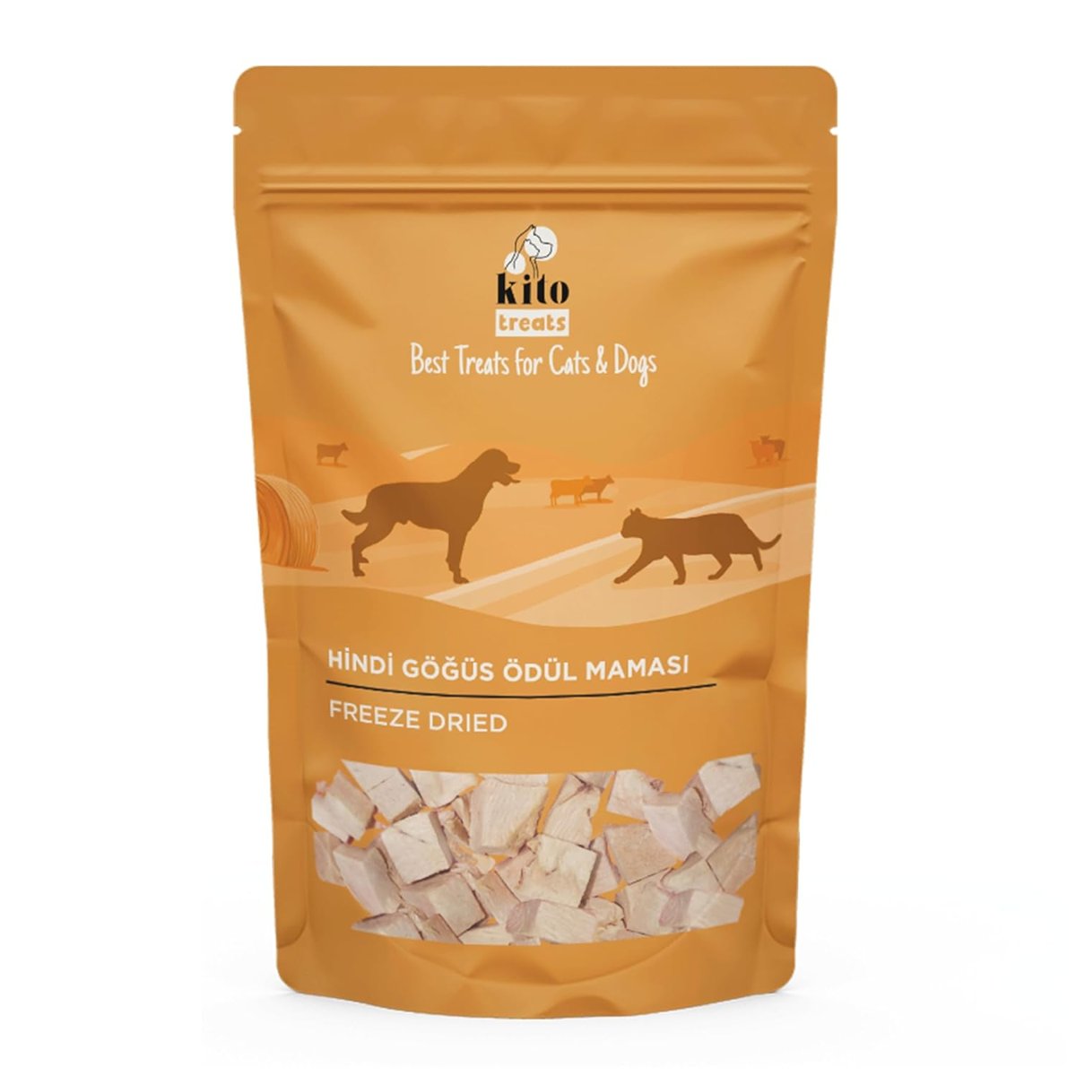 Kito Freeze Dried Hindi Göğüs Köpek Ödül Maması%100 Doğal, Glutensiz 30 gr(Dog Treat)