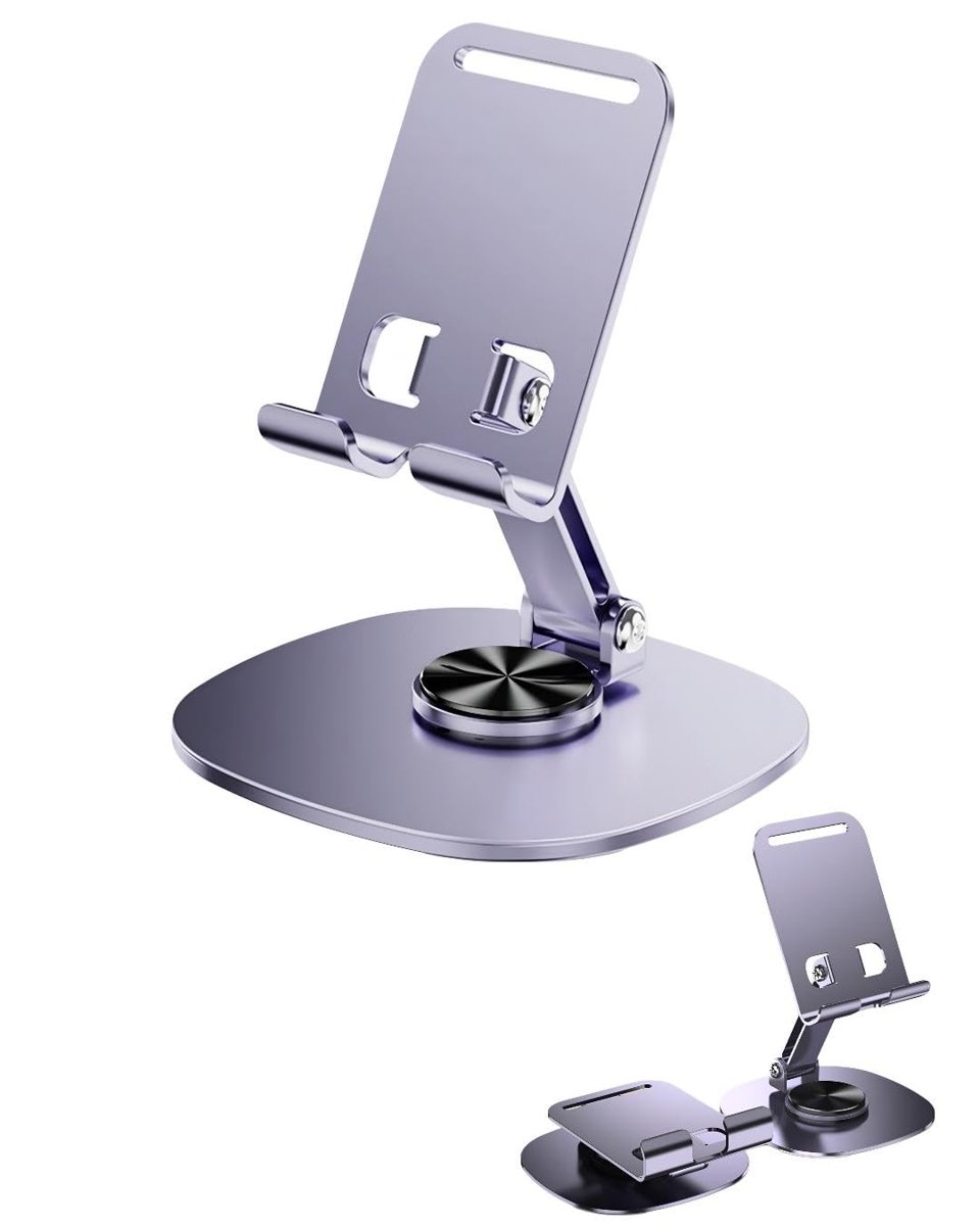 Kyrotech Metal Alüminyum 360 Derece Dönebilen Yk Design Masa Üstü Telefon Tutucu, Yüksekliği Ayarlanabilir, Profosyonel Kullanıma Uygun, Darbelere Dayanıklı, Tüm Telefonlara Uyumludur