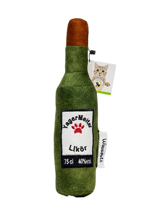 WaowPets Animal Products Bottle Toy, Köpek Oyuncağı, Kedi Oyuncağı, Peluş Oyuncak (Yeşil)