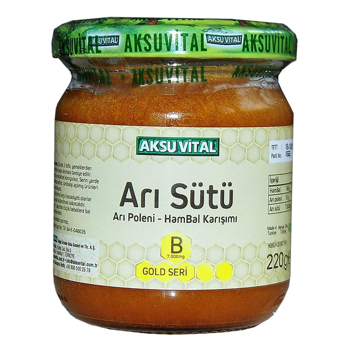 AksuVital Arı Sütü Bal Polen (B) 7.000 Mg - Çocuk 1 Paket (1 x 7000 g)
