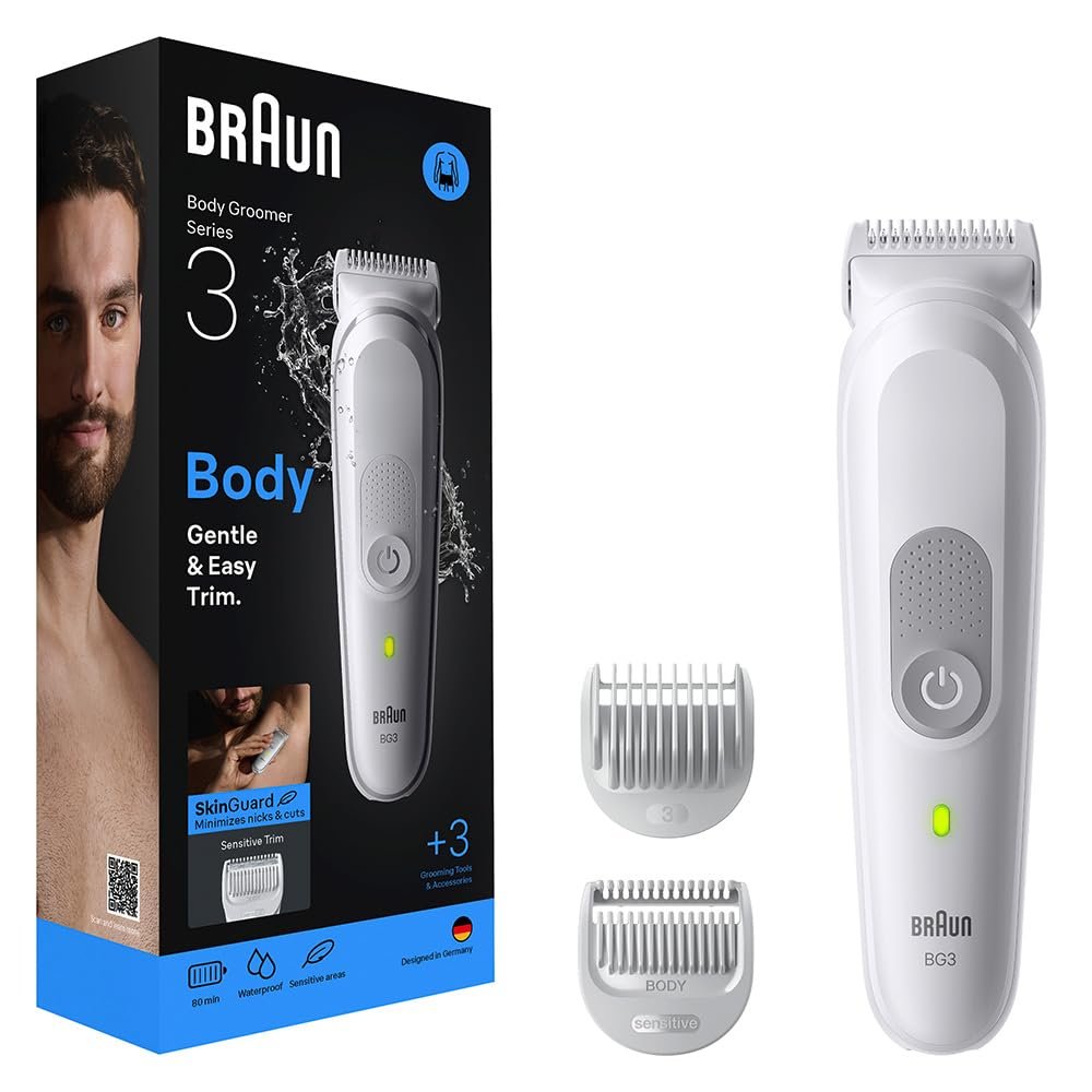 Braun Vücut Tıraş Makinesi Series 3, +3 Aksesuar, Su Geçirmez, BG3530