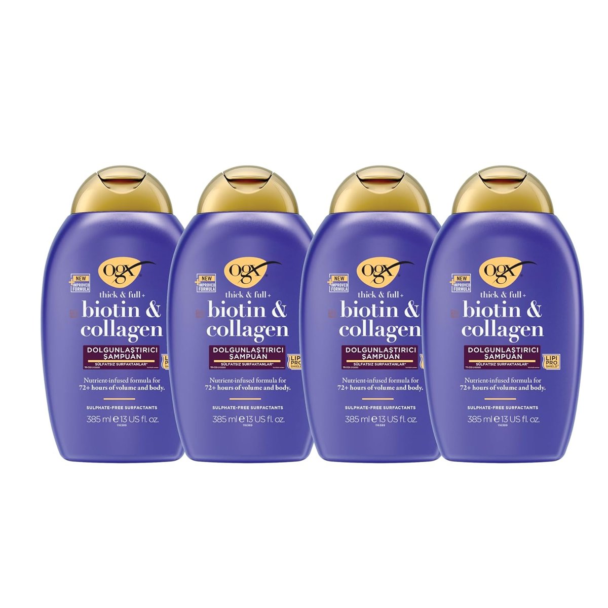 OGX Biotin & Kolajen Dolgunlaştırıcı Sülfatsız Şampuan (385 Ml x 4 adet)