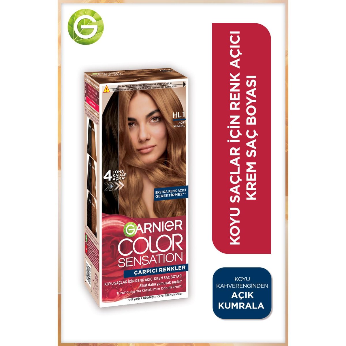 Garnier Çarpıcı Renkler HL1 Koyu Saçlar için Açık Kumral Açıcı Krem Saç Boyası