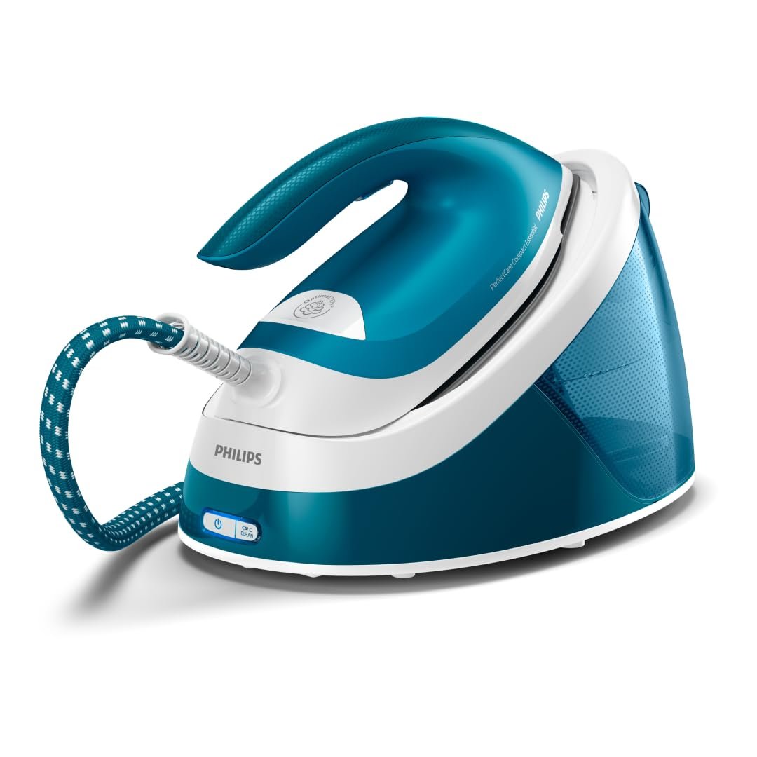 Philips PerfectCare Compact Essential Buhar Kazanlı Ütü — 2x Daha Fazla Buhar, Yanık Yok, OptimalTEMP, 6 Bar Basınç, 360 g Şok Buhar, 1.3 L Tank, Hafif, Kolay Saklama (GC6815/20)