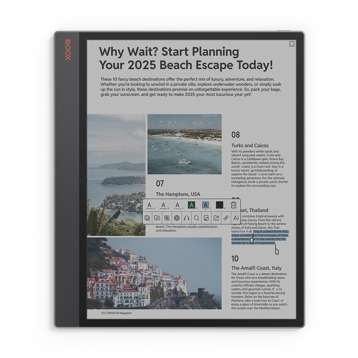 BOOX Tablet Tab X C 13.3 Renkli ePaper 6G 128G E Mürekkep Dizüstü